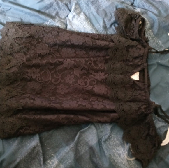 Black lace summer dress shirt - Picture 1 of 1